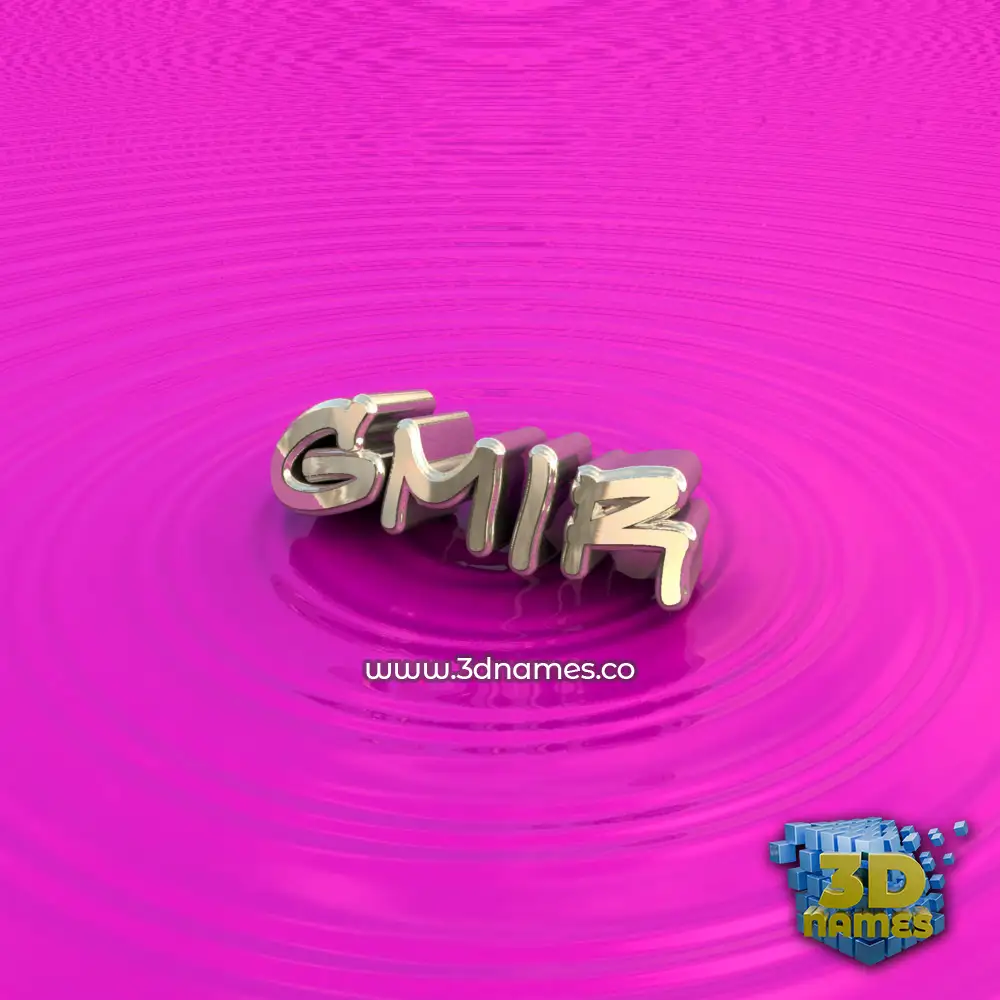 gmir in Pink Graffiti style - 3D name wallpaper