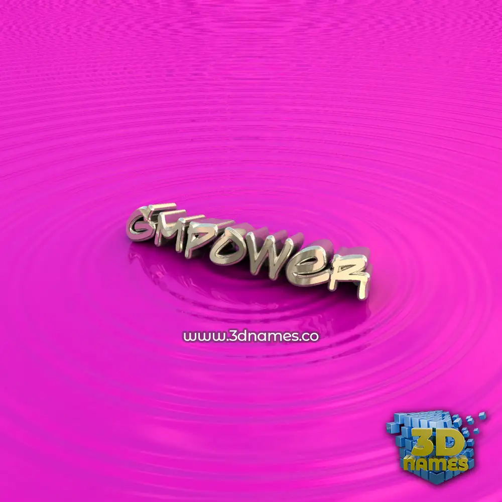 gmpower in Pink Graffiti style - 3D name wallpaper