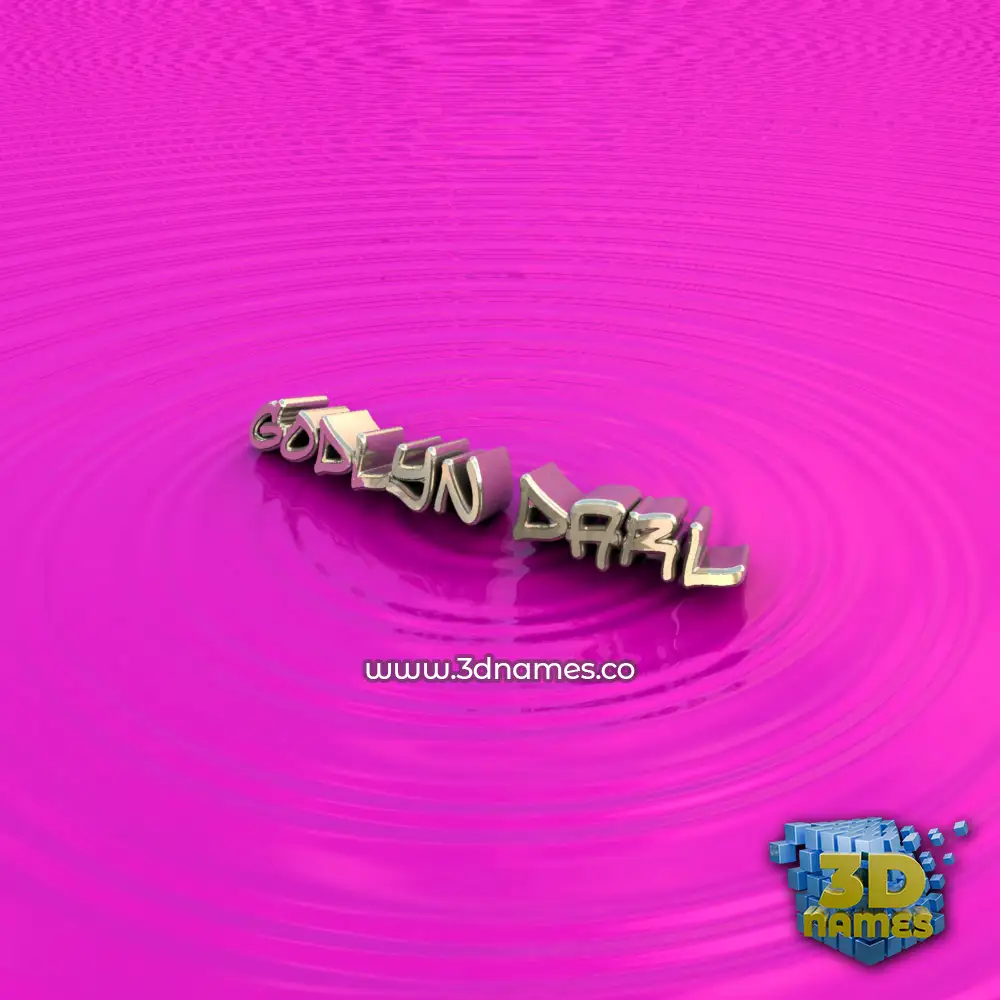 godlyn darl in Pink Graffiti style - 3D name wallpaper
