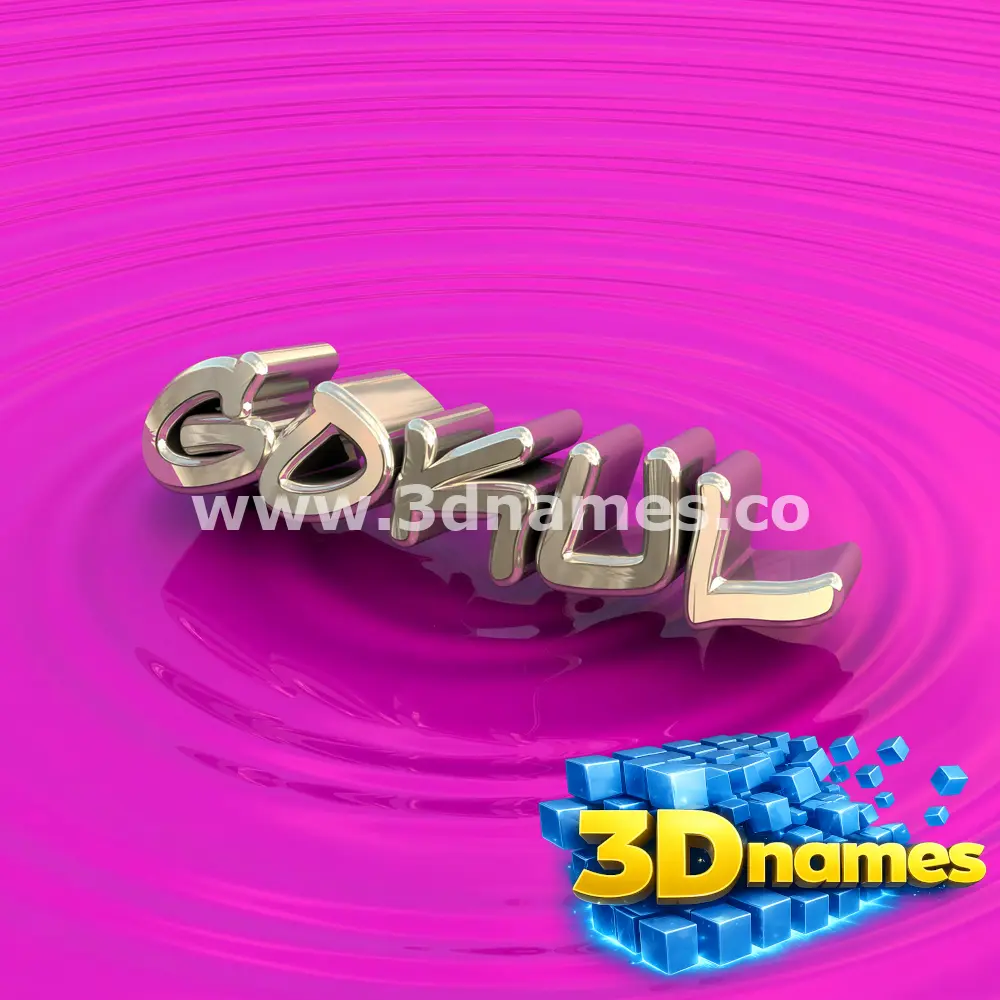 gokul in Pink Graffiti style - 3D name wallpaper