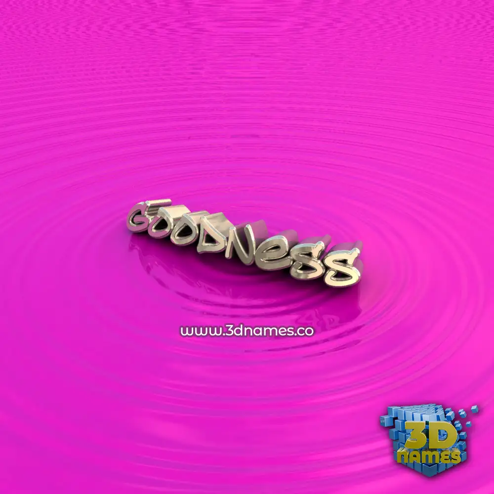 goodness in Pink Graffiti style - 3D name wallpaper