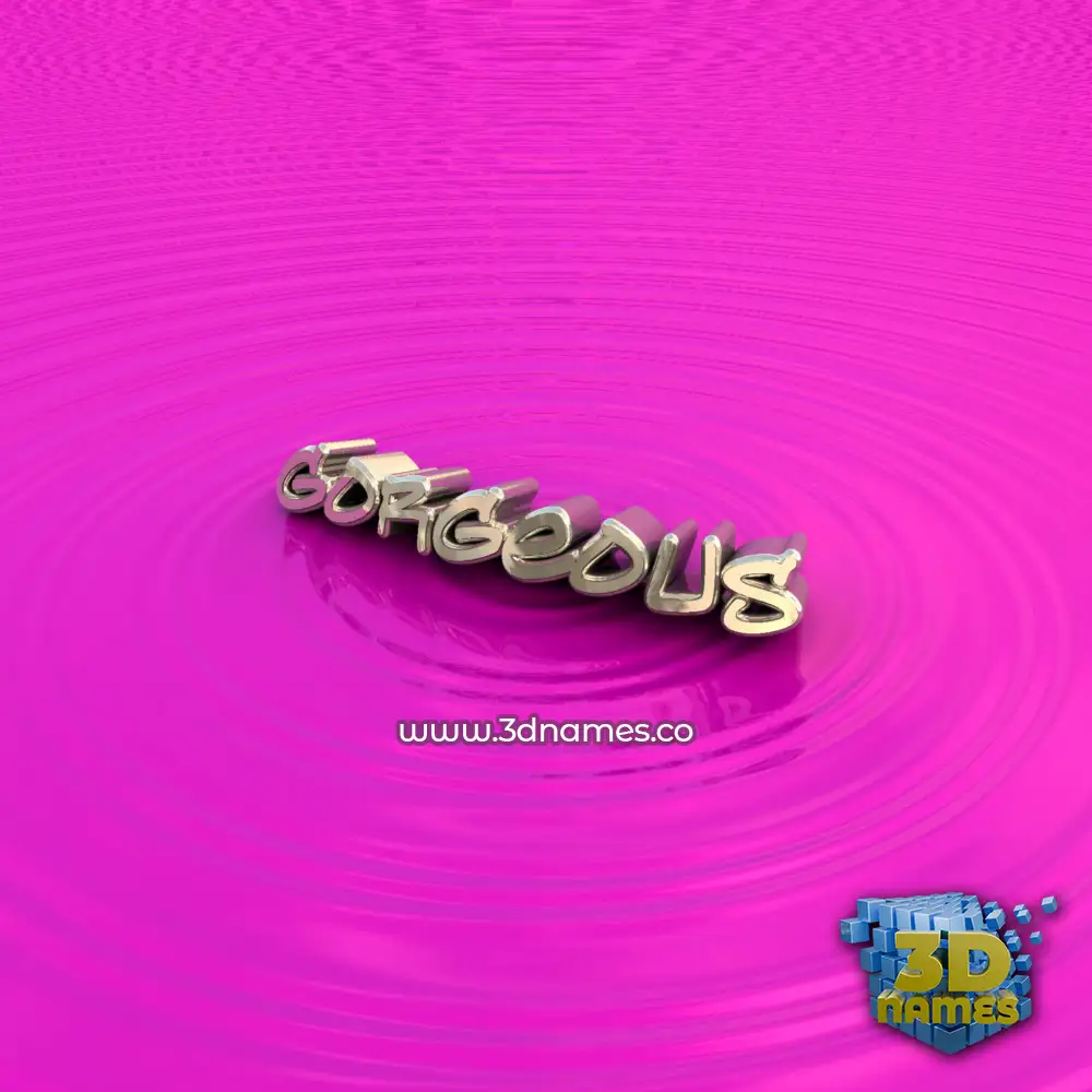 gorgeous in Pink Graffiti style - 3D name wallpaper