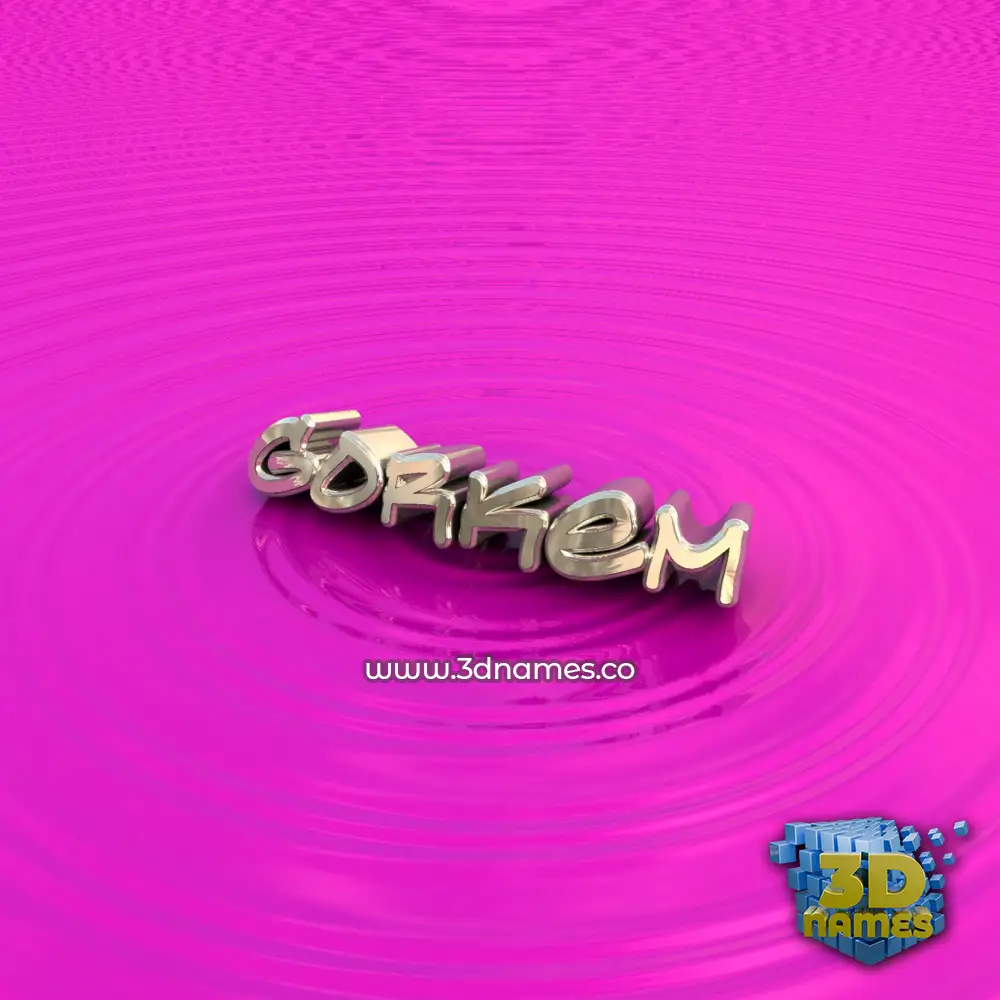 gorkem in Pink Graffiti style - 3D name wallpaper