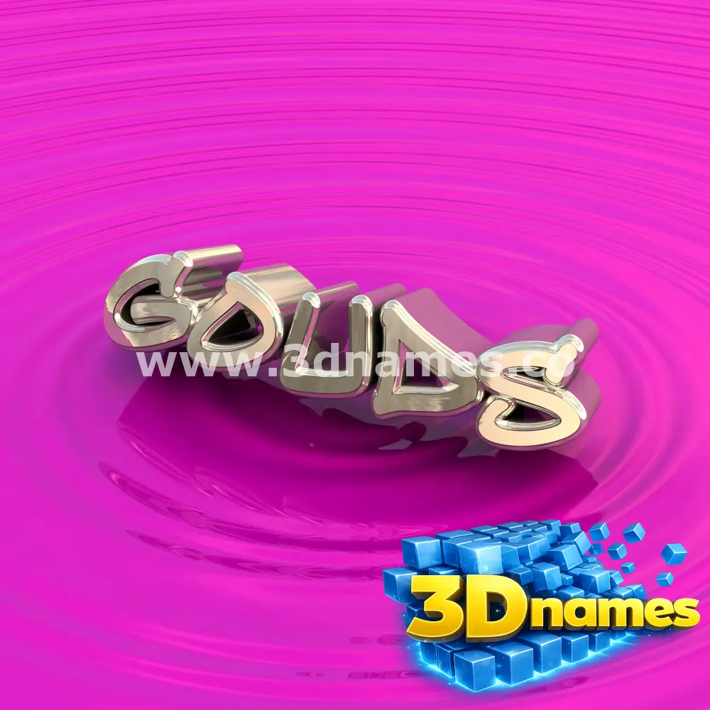 gouds in Pink Graffiti style - 3D name wallpaper