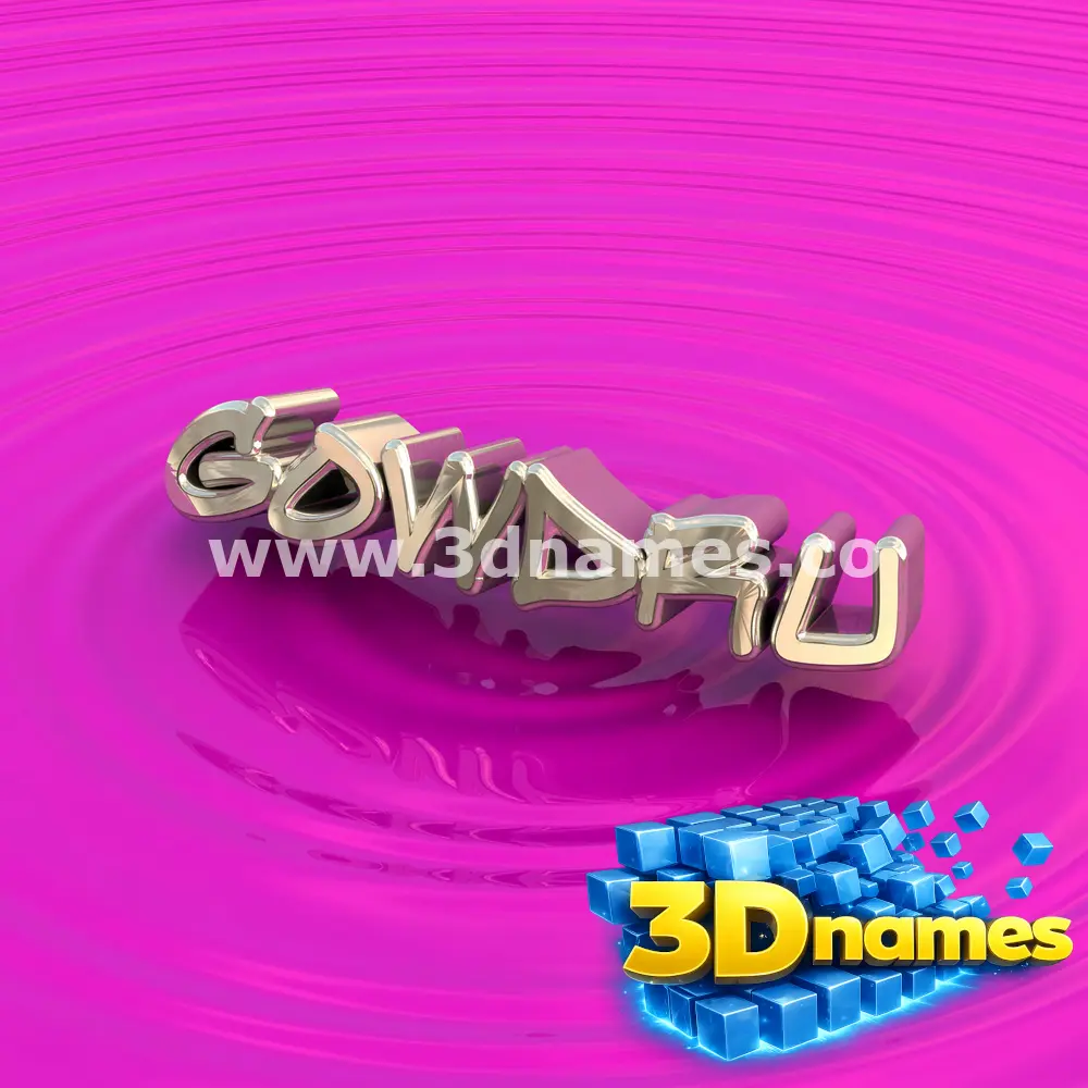 gowdru in Pink Graffiti style - 3D name wallpaper