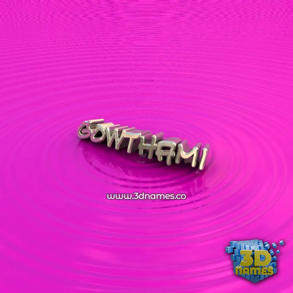 gowthami in Pink Graffiti style - 3D name wallpaper