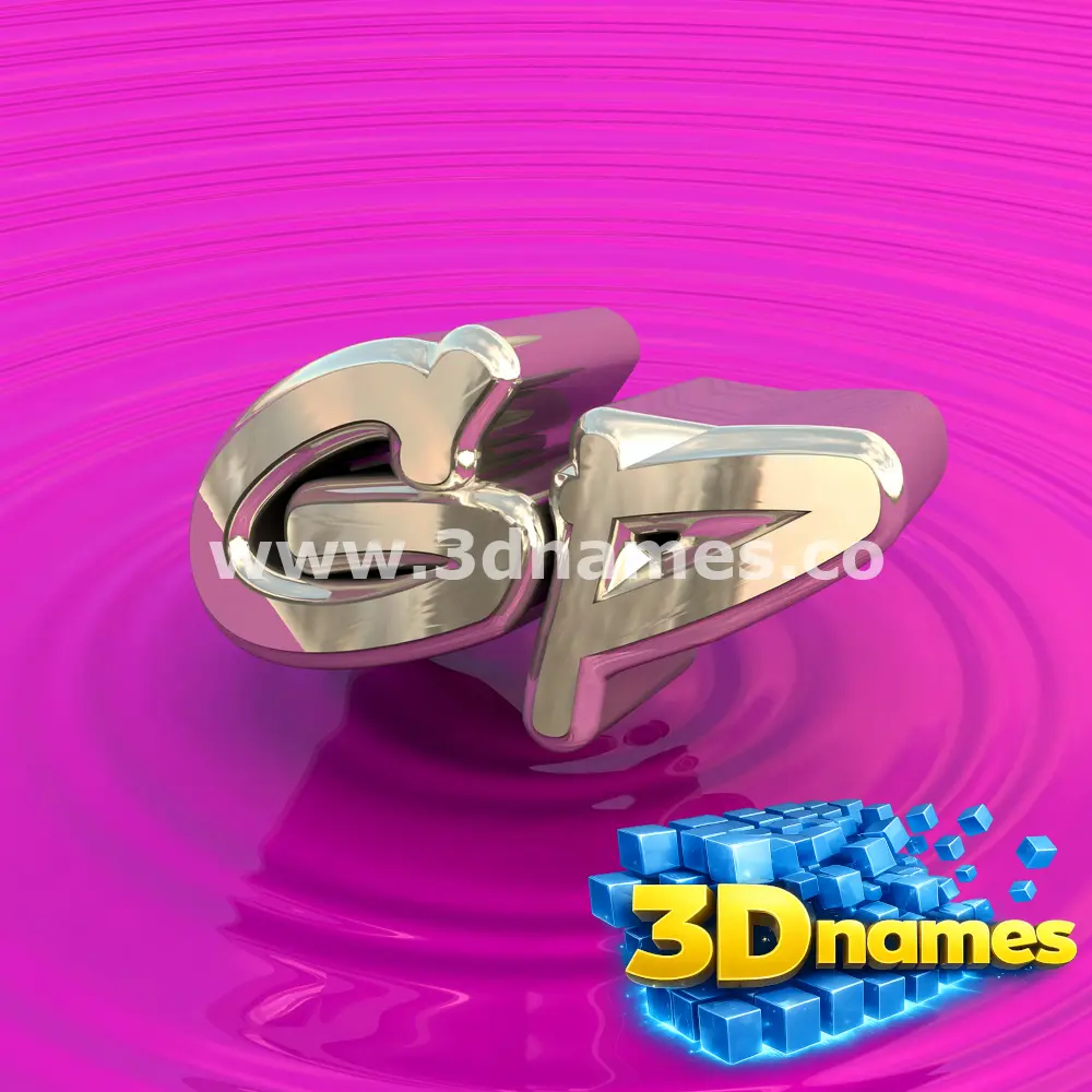 gp in Pink Graffiti style - 3D name wallpaper