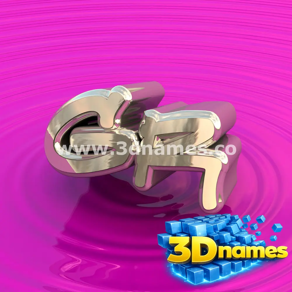 gr in Pink Graffiti style - 3D name wallpaper