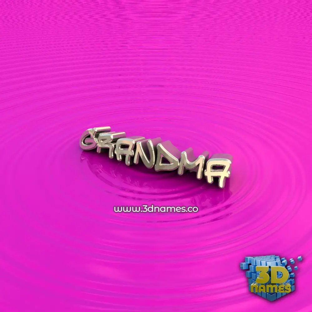 grandma in Pink Graffiti style - 3D name wallpaper