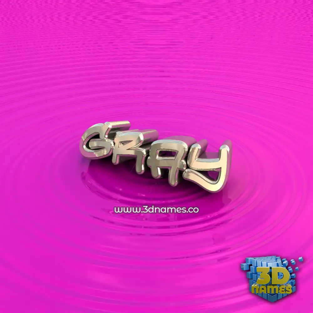 gray in Pink Graffiti style - 3D name wallpaper