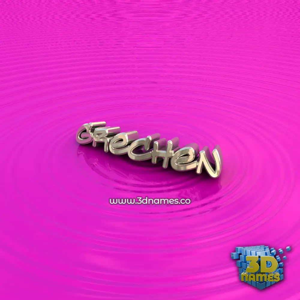 grechen in Pink Graffiti style - 3D name wallpaper