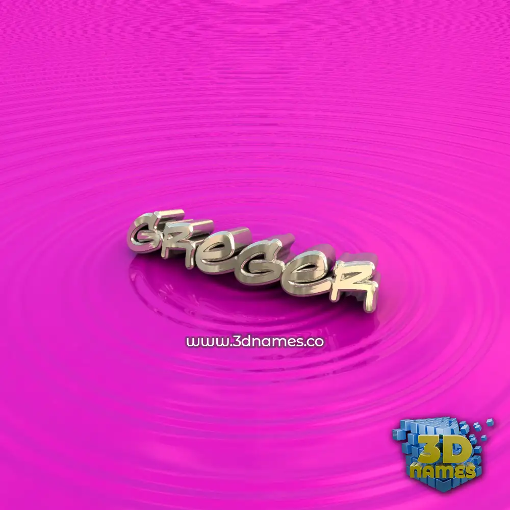 greger in Pink Graffiti style - 3D name wallpaper