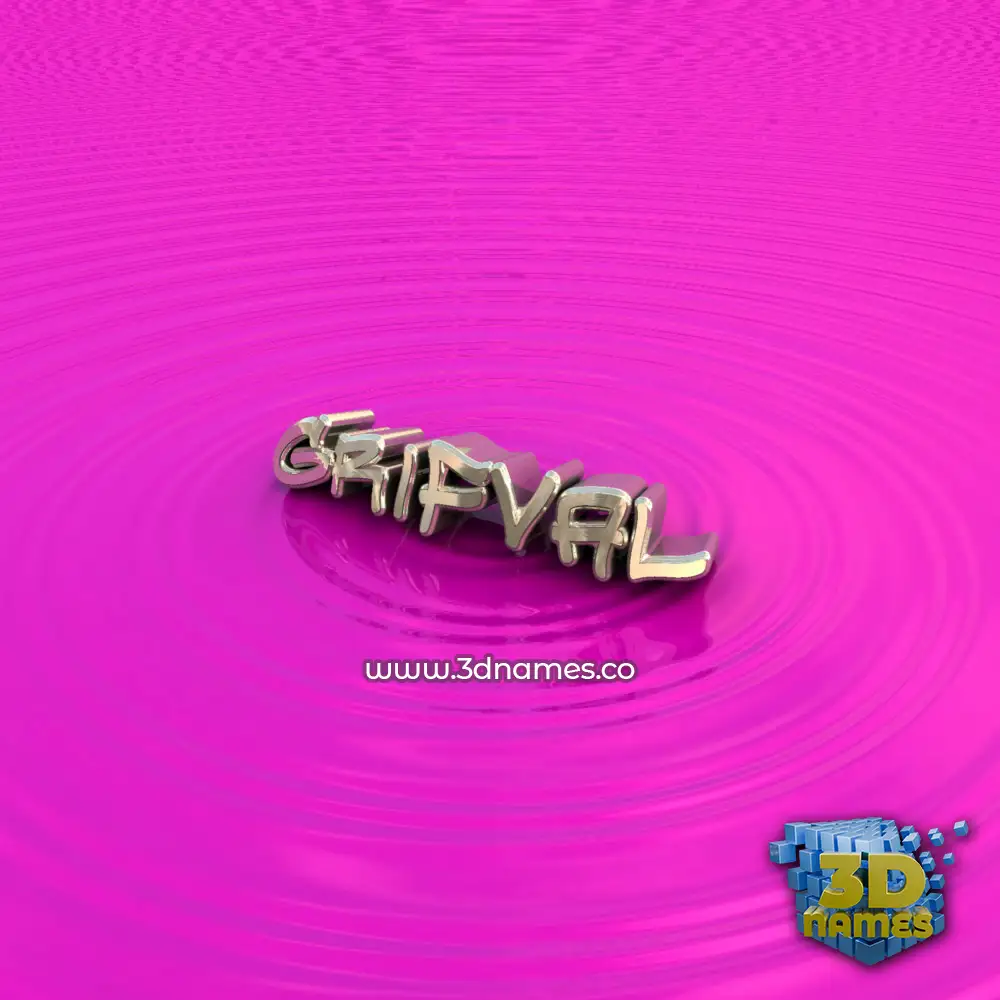 grifval in Pink Graffiti style - 3D name wallpaper
