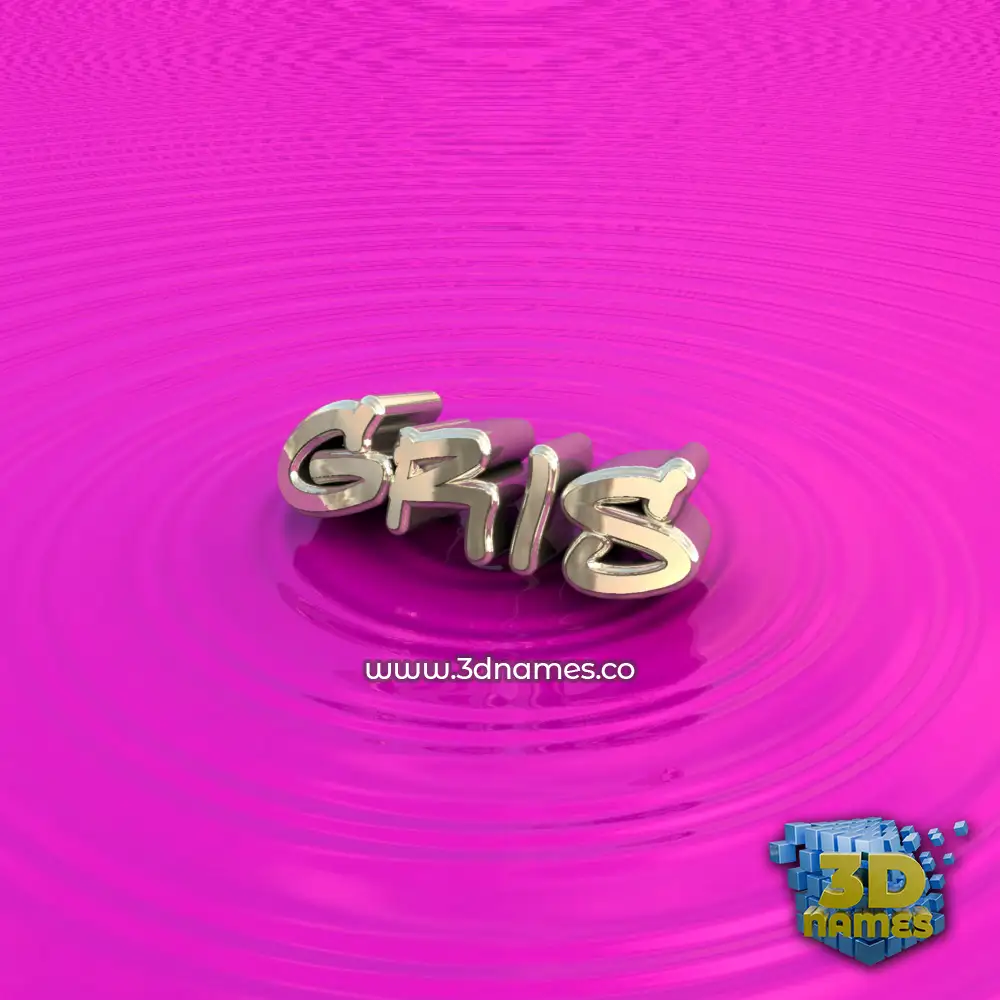 gris in Pink Graffiti style - 3D name wallpaper