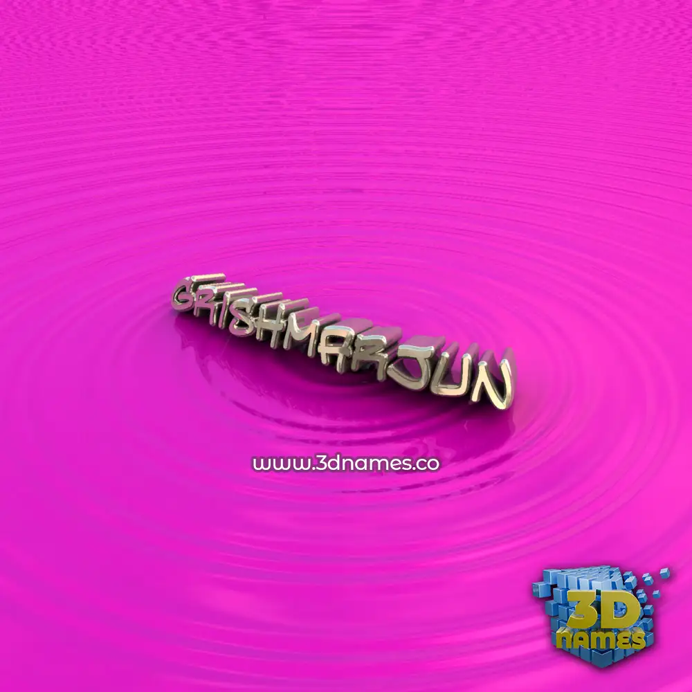 grishmarjun in Pink Graffiti style - 3D name wallpaper