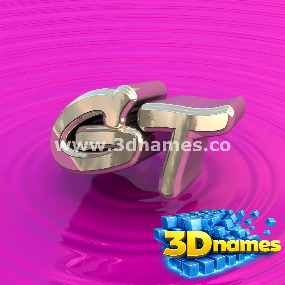 gt in Pink Graffiti style - 3D name wallpaper
