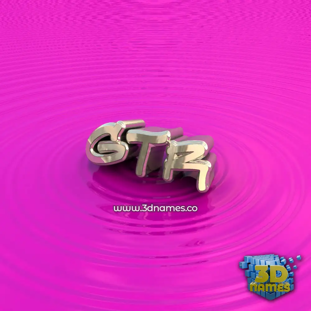 gtr in Pink Graffiti style - 3D name wallpaper
