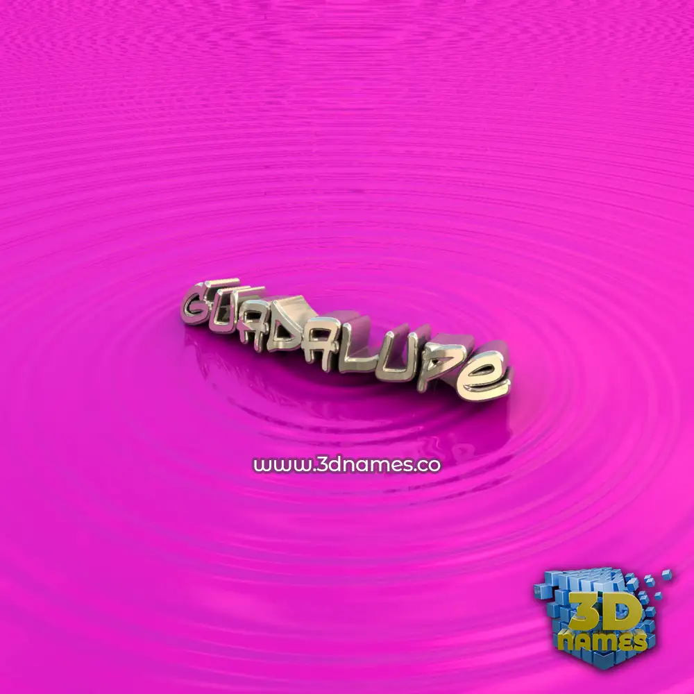 guadalupe in Pink Graffiti style - 3D name wallpaper