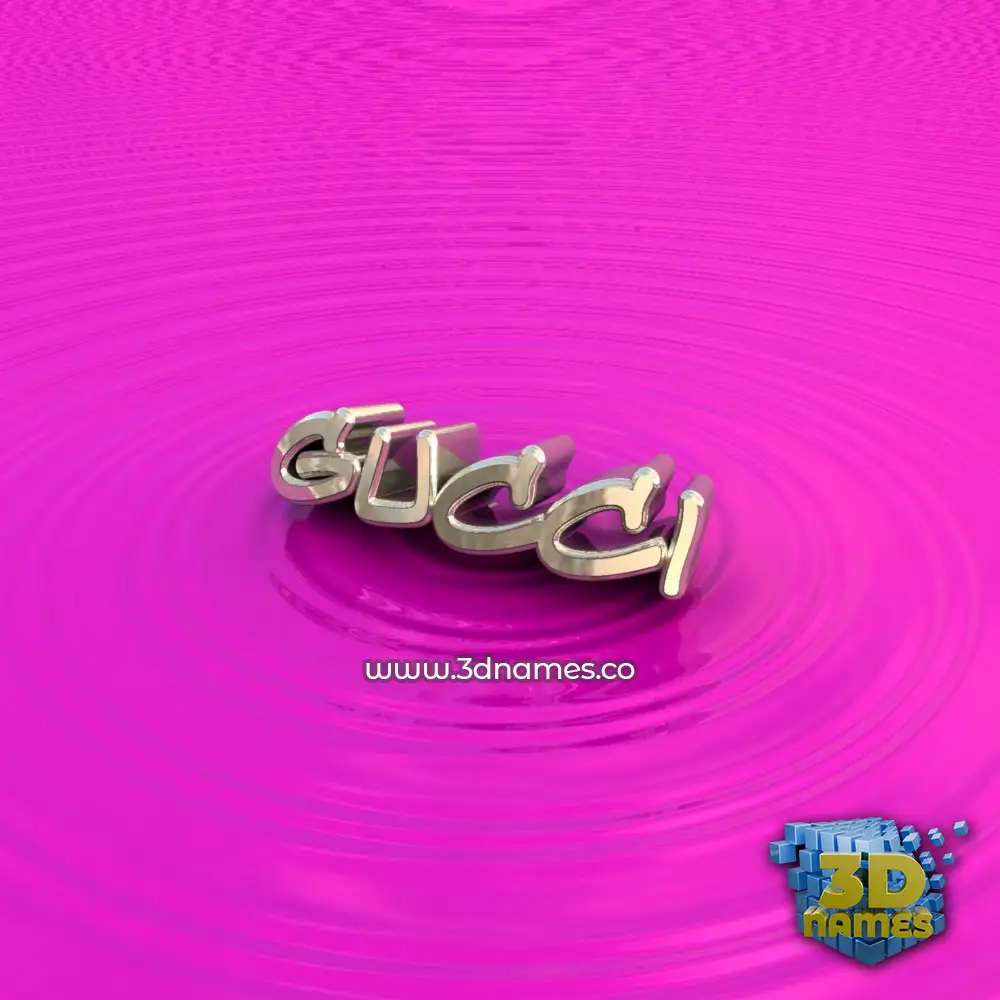 gucci in Pink Graffiti style - 3D name wallpaper