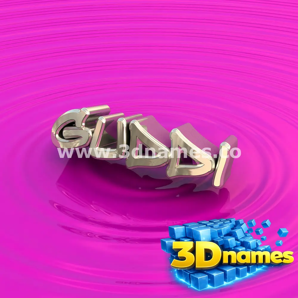 guddi in Pink Graffiti style - 3D name wallpaper