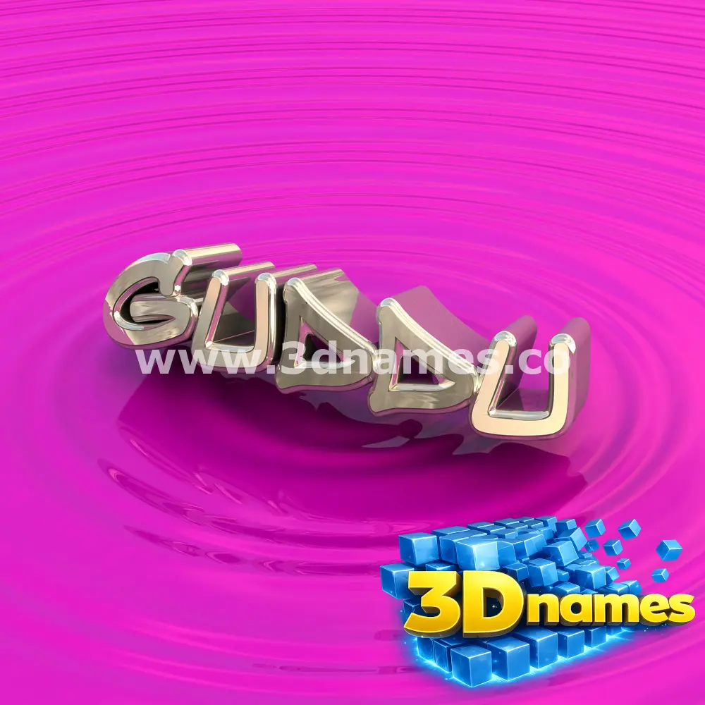 guddu in Pink Graffiti style - 3D name wallpaper