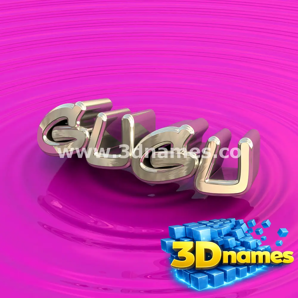 gugu in Pink Graffiti style - 3D name wallpaper