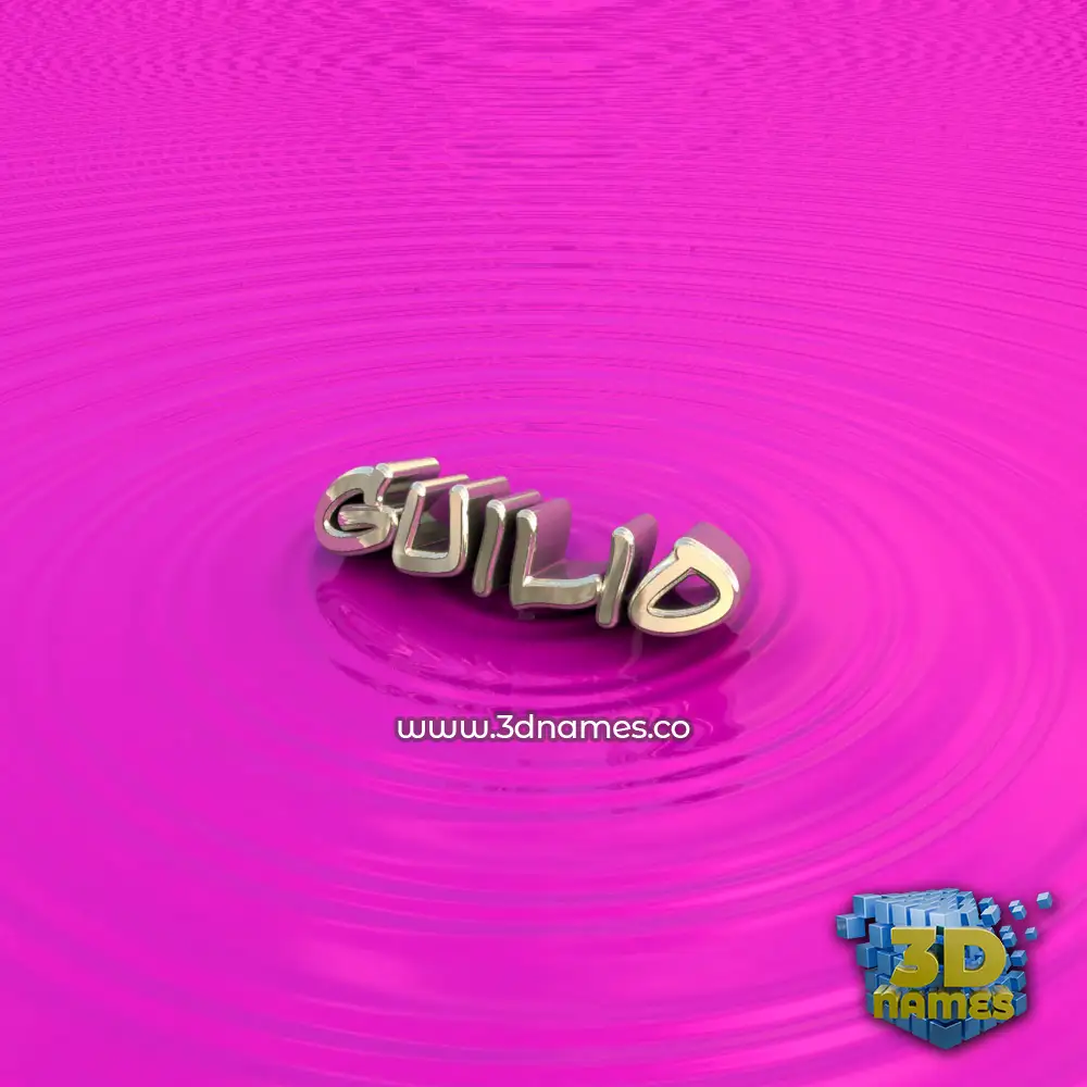 guilio in Pink Graffiti style - 3D name wallpaper