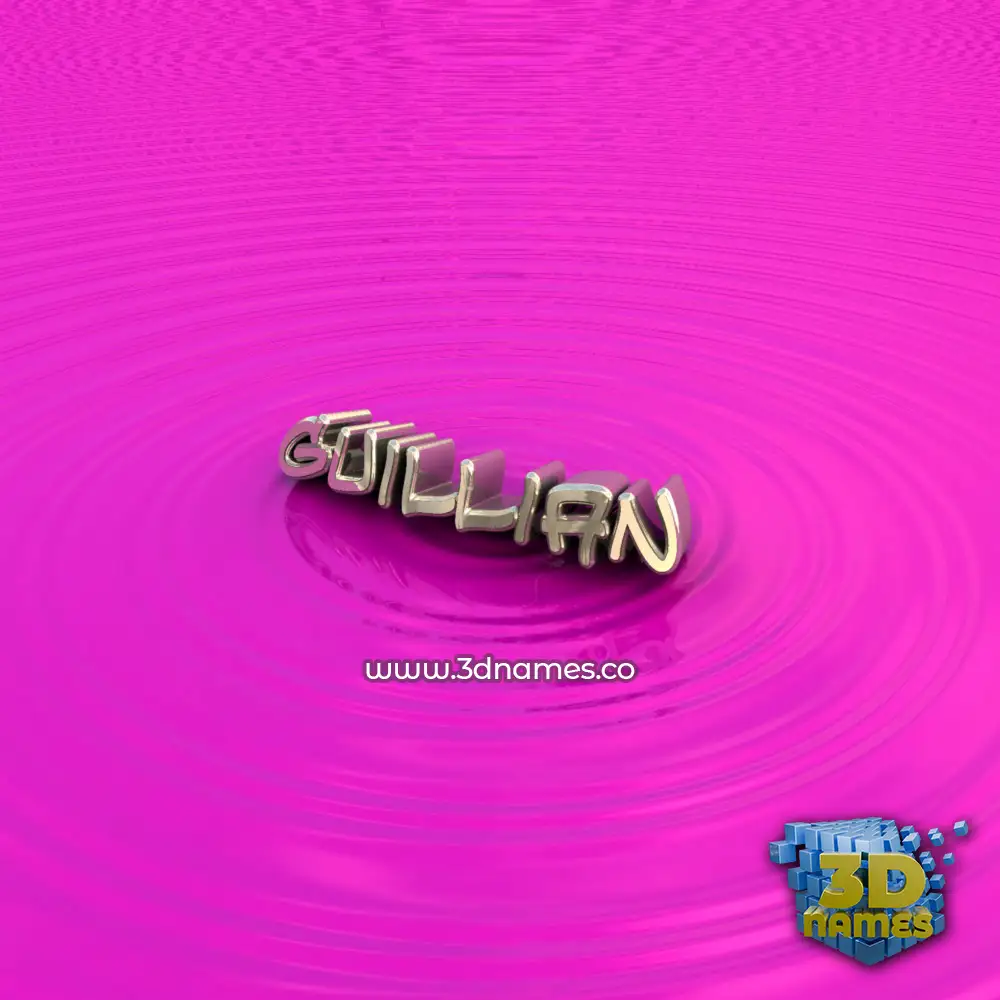 guillian in Pink Graffiti style - 3D name wallpaper