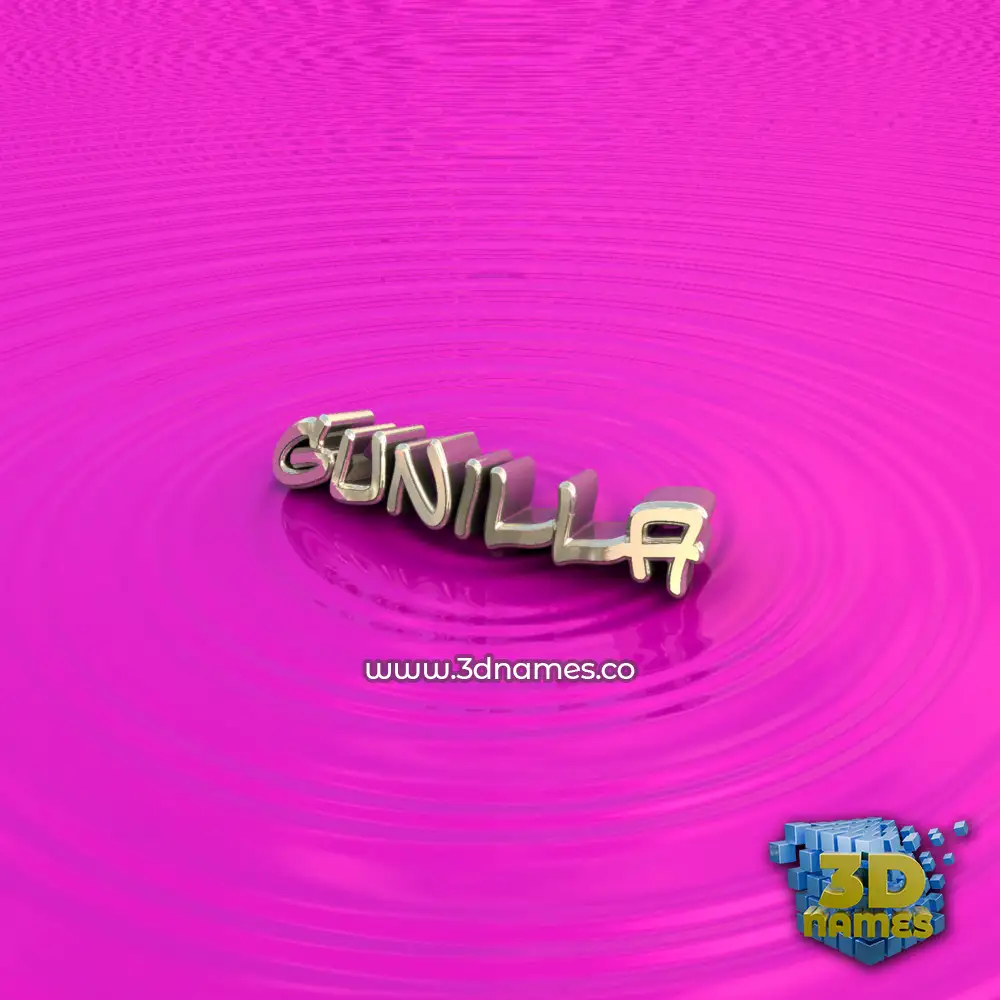 gunilla in Pink Graffiti style - 3D name wallpaper