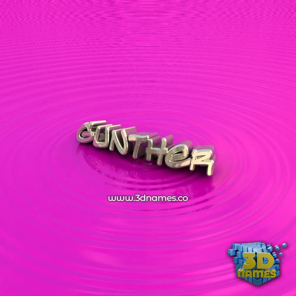 gunther in Pink Graffiti style - 3D name wallpaper