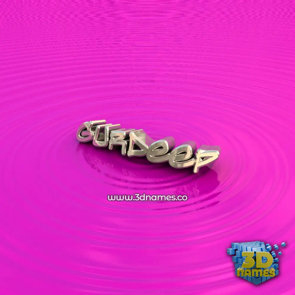 gurdeep in Pink Graffiti style - 3D name wallpaper