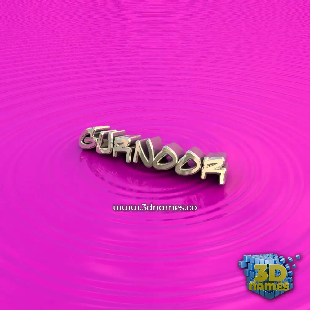gurnoor in Pink Graffiti style - 3D name wallpaper