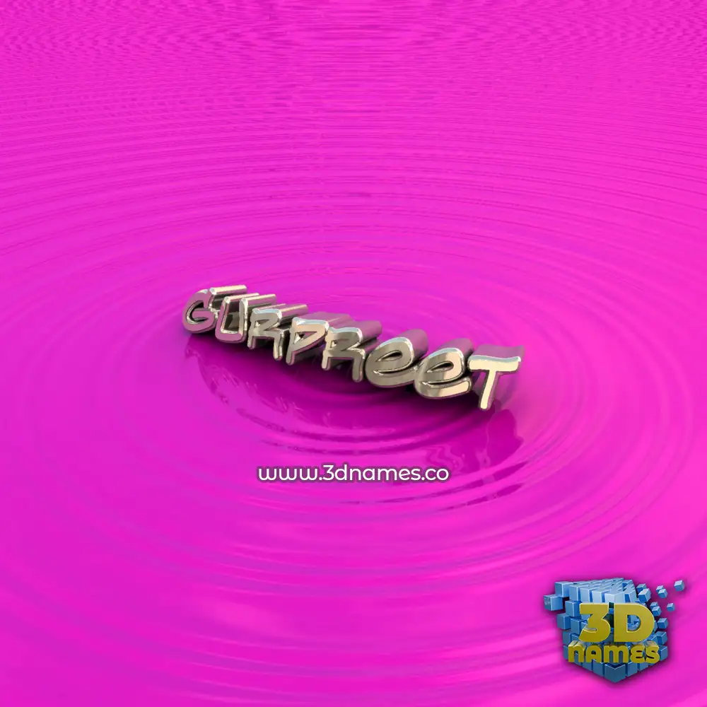 gurpreet in Pink Graffiti style - 3D name wallpaper