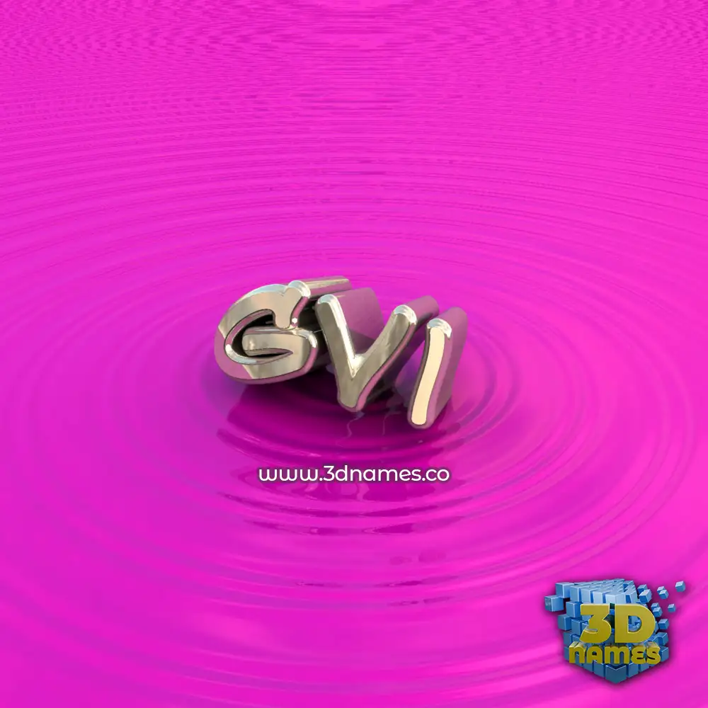 gvi in Pink Graffiti style - 3D name wallpaper