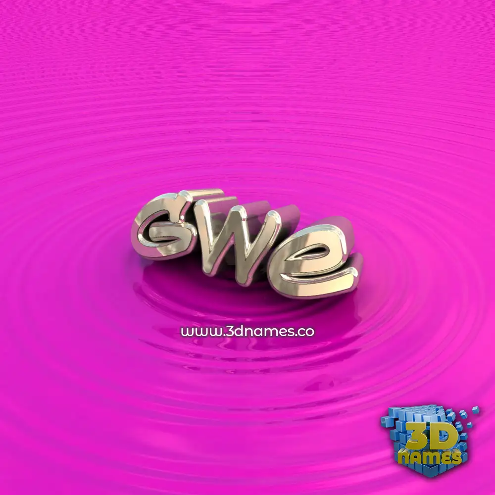 gwe in Pink Graffiti style - 3D name wallpaper