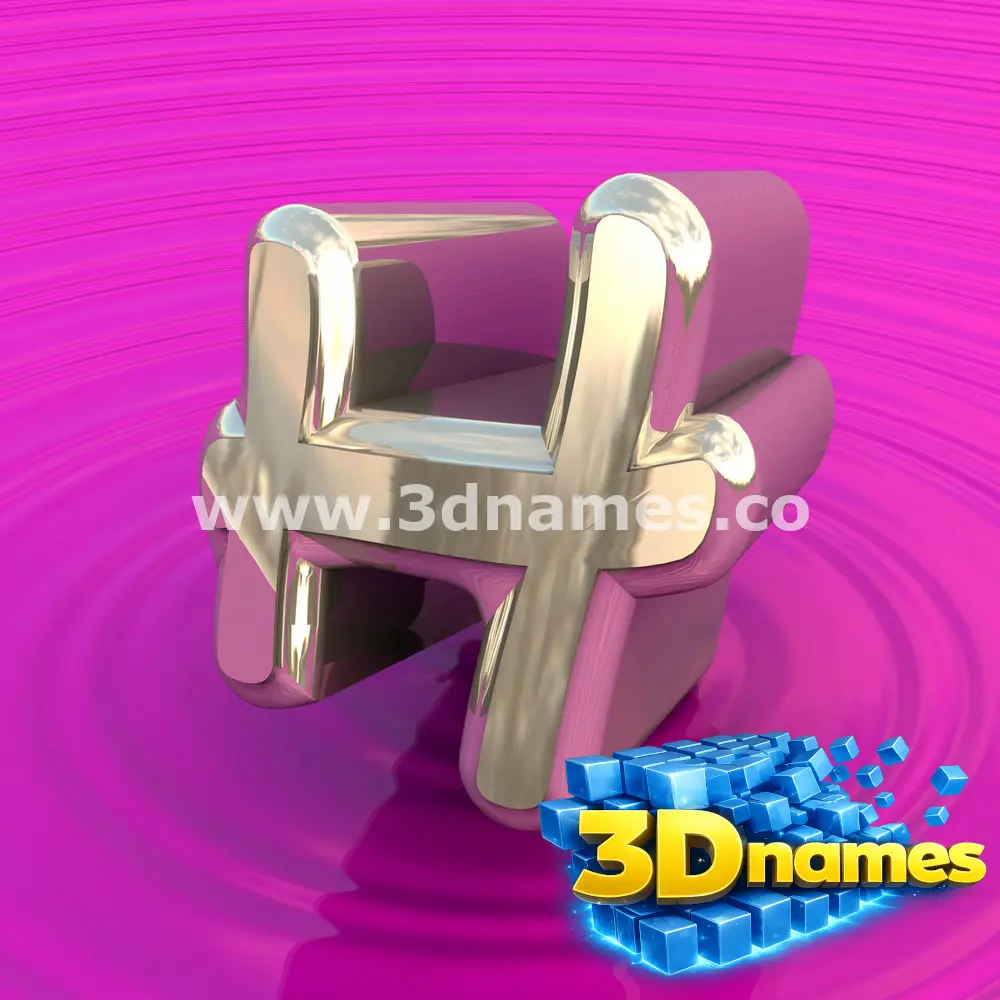 h in Pink Graffiti style - 3D name wallpaper