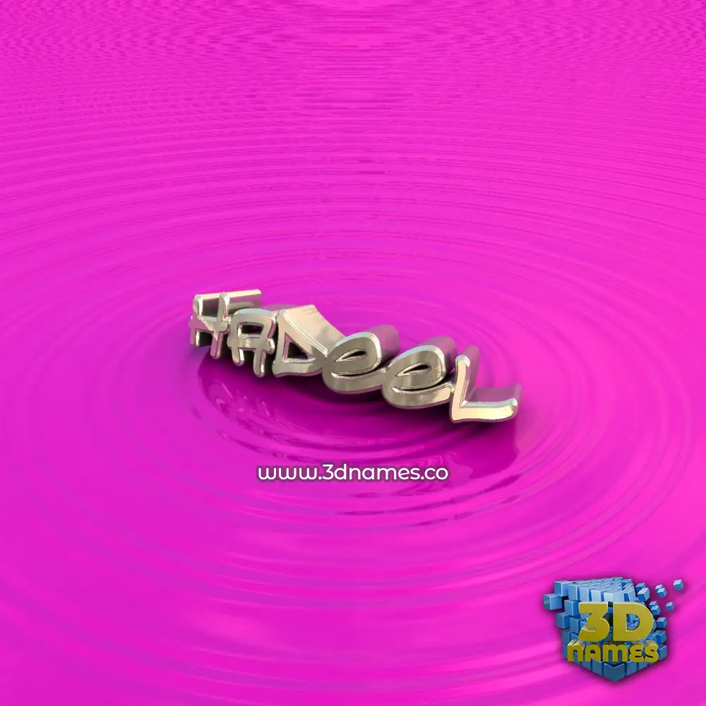 hadeel in Pink Graffiti style - 3D name wallpaper