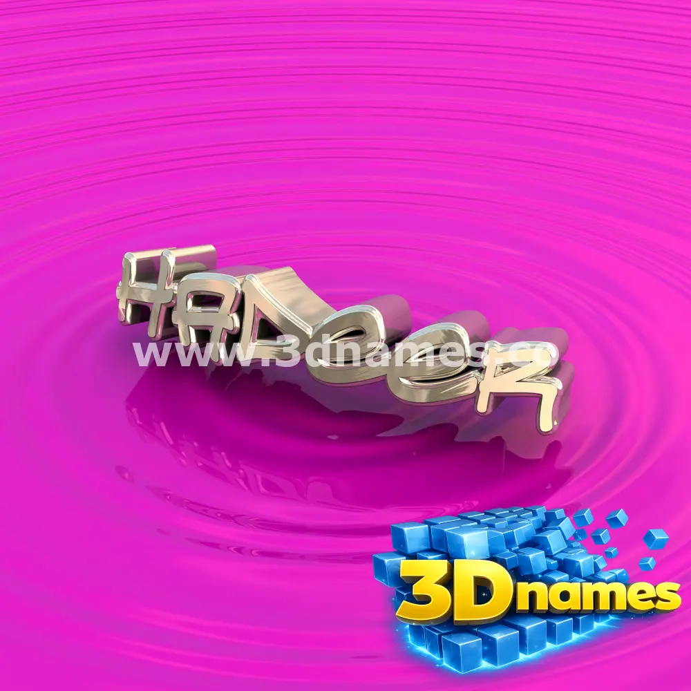 hadeer in Pink Graffiti style - 3D name wallpaper