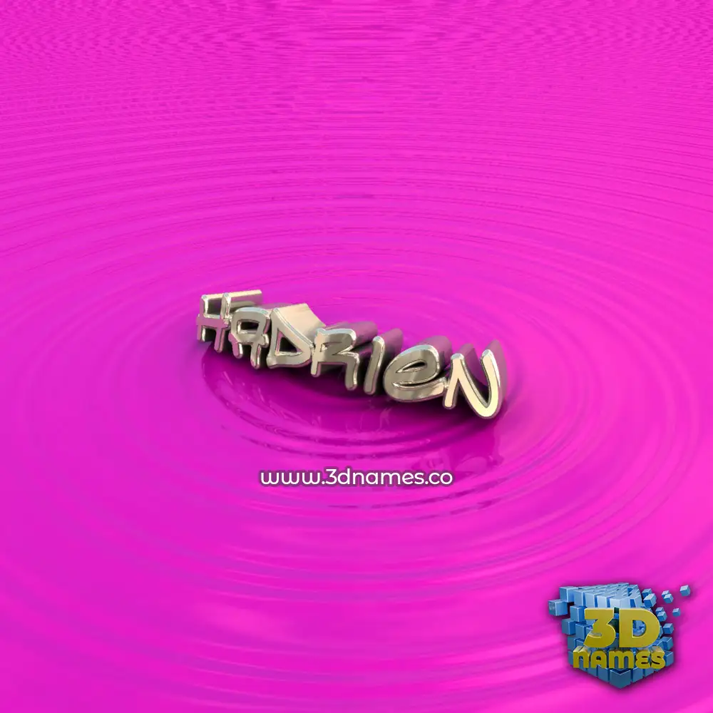 hadrien in Pink Graffiti style - 3D name wallpaper
