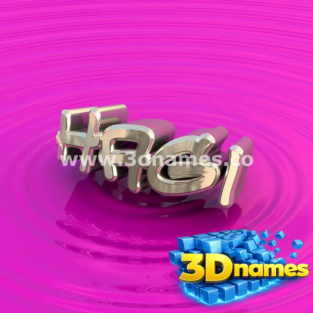 hagi in Pink Graffiti style - 3D name wallpaper