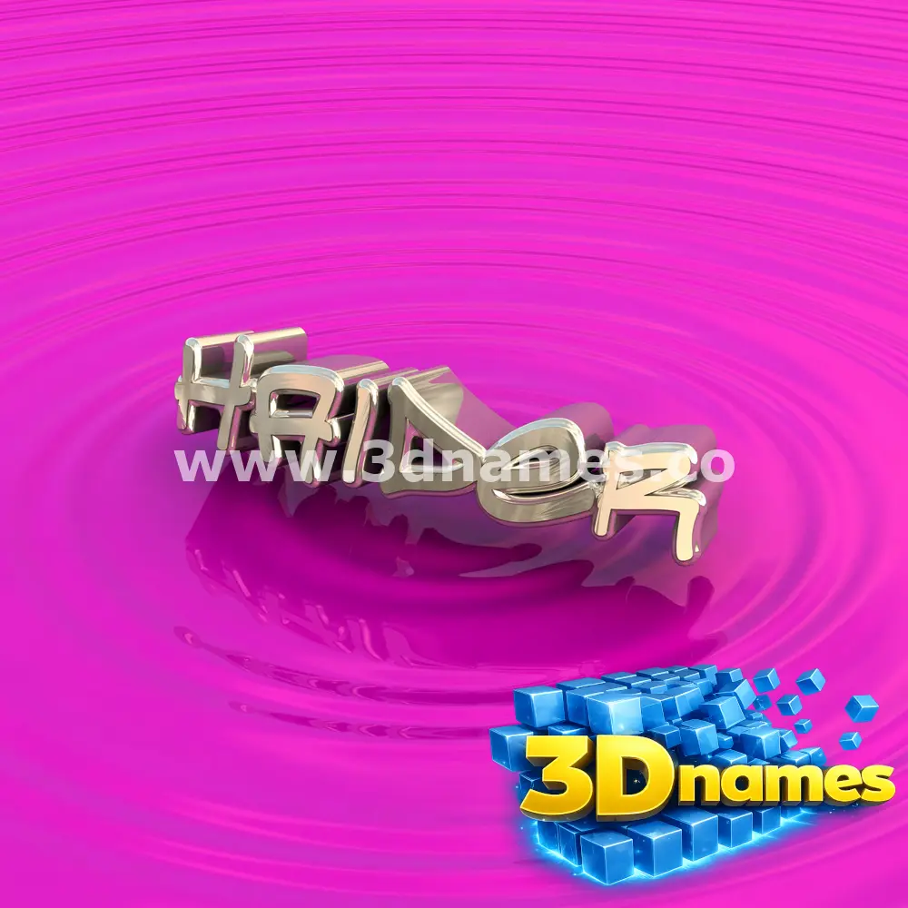 haider in Pink Graffiti style - 3D name wallpaper