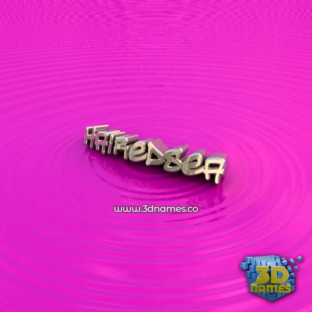 hairedsea in Pink Graffiti style - 3D name wallpaper