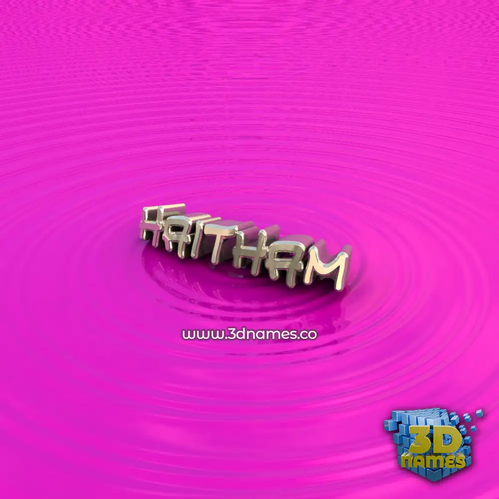 haitham in Pink Graffiti style - 3D name wallpaper