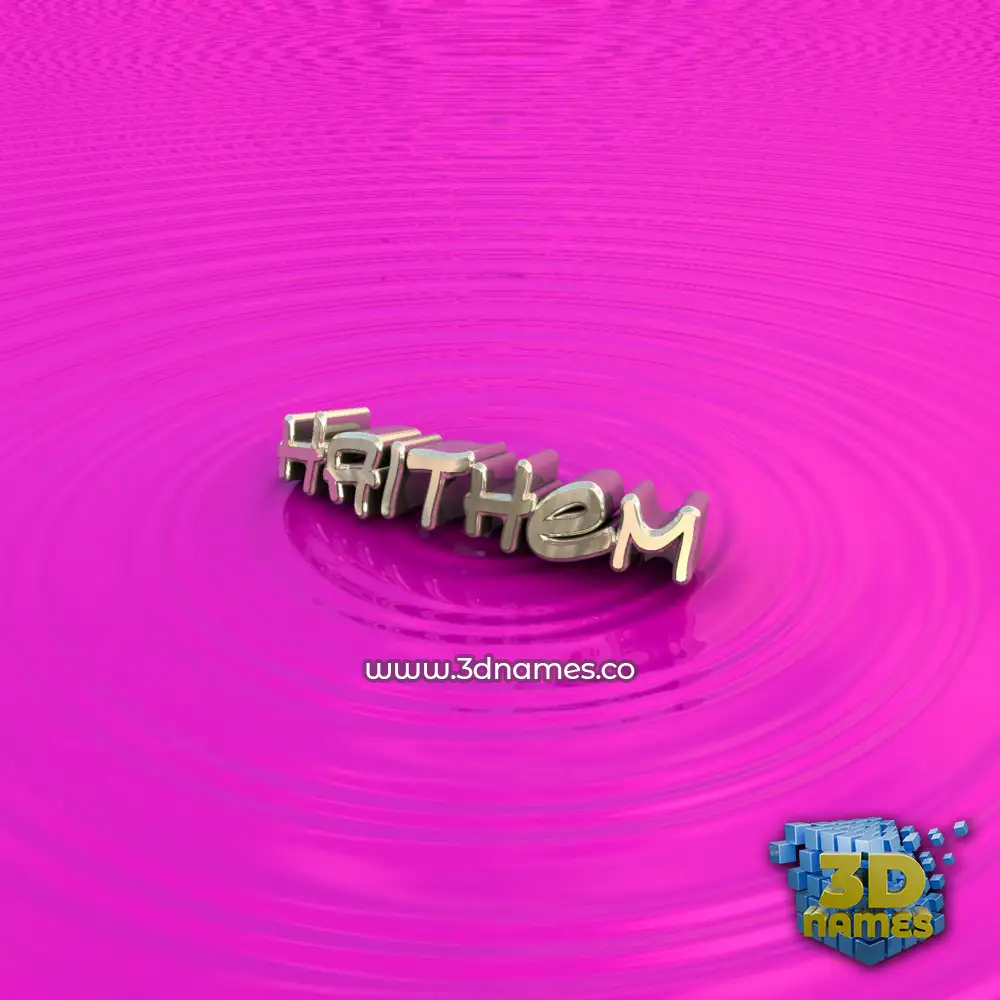 haithem in Pink Graffiti style - 3D name wallpaper