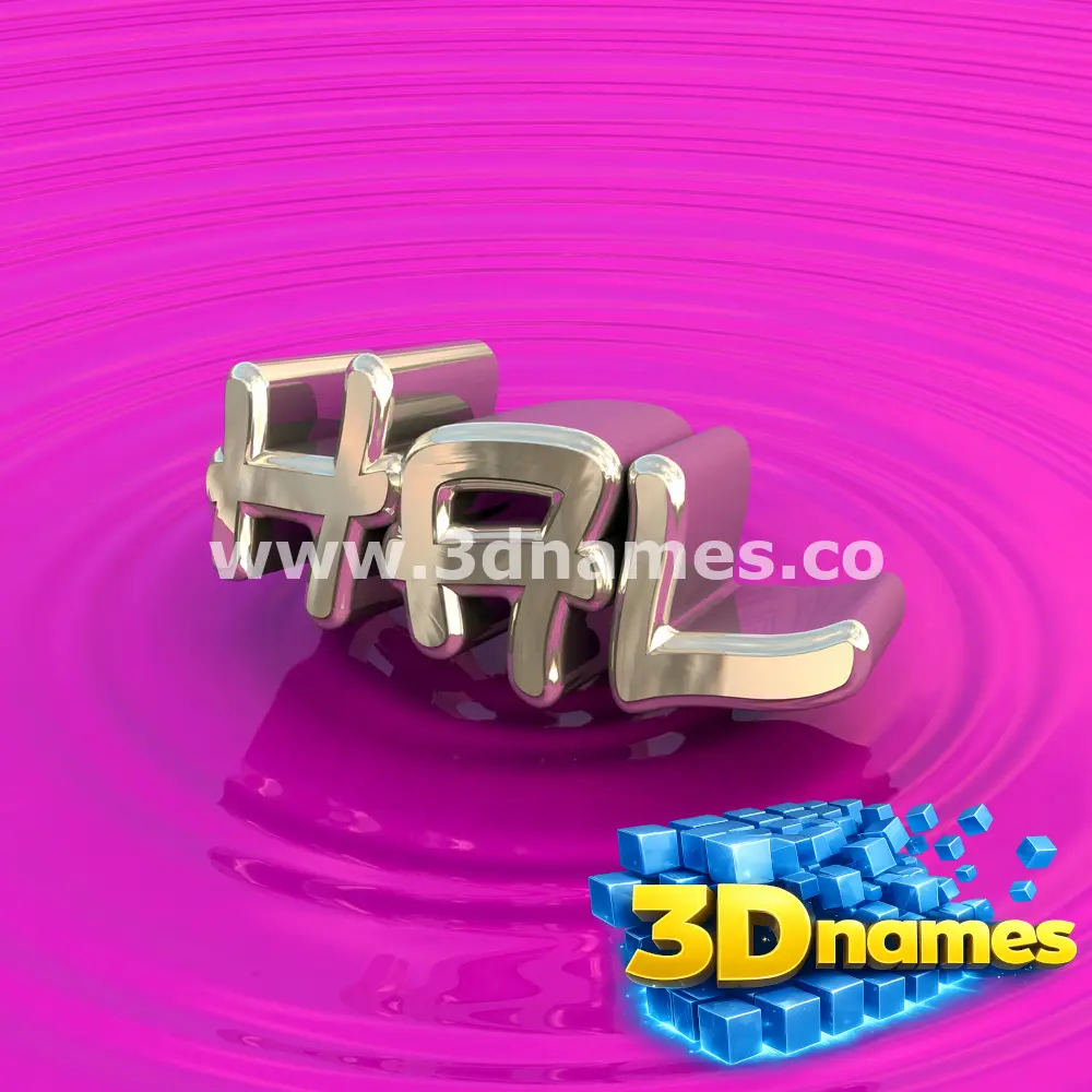 hal in Pink Graffiti style - 3D name wallpaper
