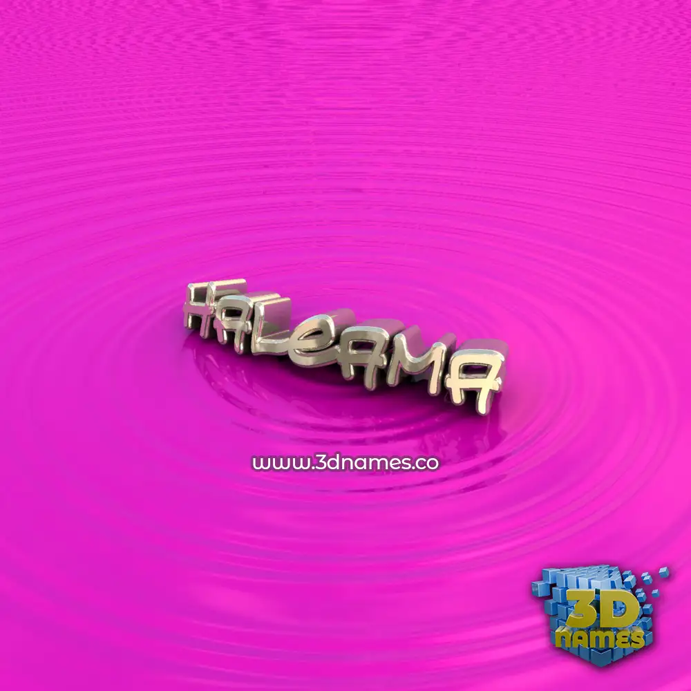 haleama in Pink Graffiti style - 3D name wallpaper