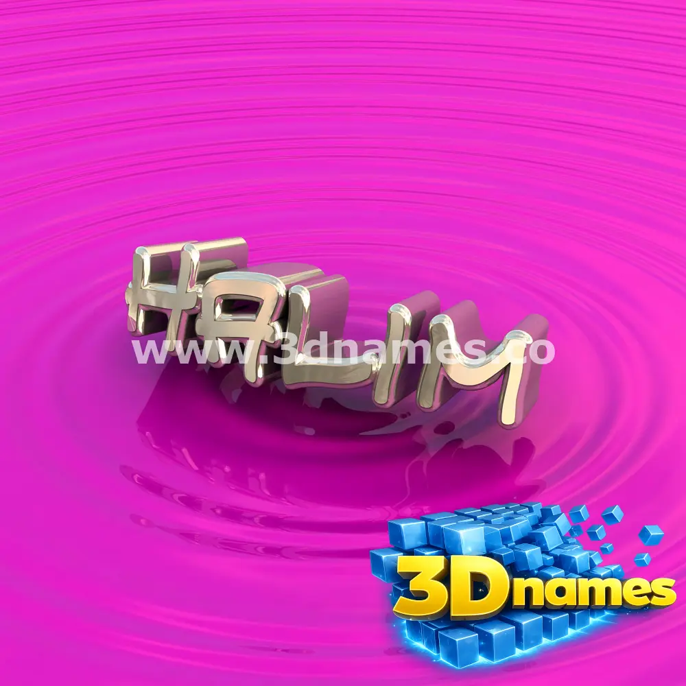 halim in Pink Graffiti style - 3D name wallpaper
