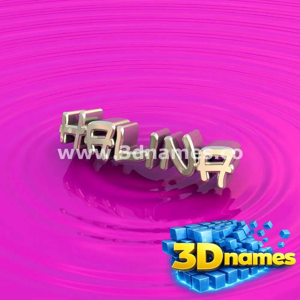 halina in Pink Graffiti style - 3D name wallpaper