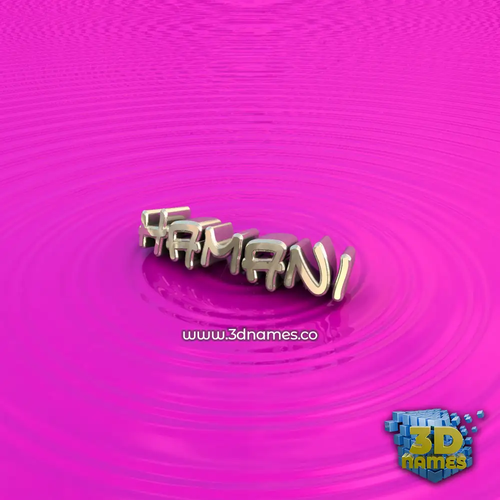 hamani in Pink Graffiti style - 3D name wallpaper