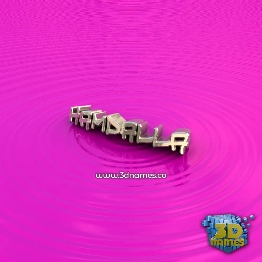 hamdalla in Pink Graffiti style - 3D name wallpaper